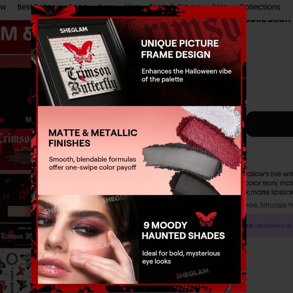 SHE GLAM CRIMSON BUTTERFLY FULL COLLECTION - Picture 5 of 6